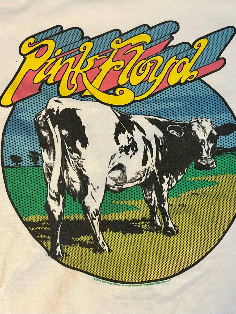 Liquid Blue White Pink Floyd Graphic Tee with Multicolor Print - Picture 2 of 4